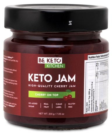 Pienoiskuva BeKeto KETO Jam, Cherry on Top, 200 g