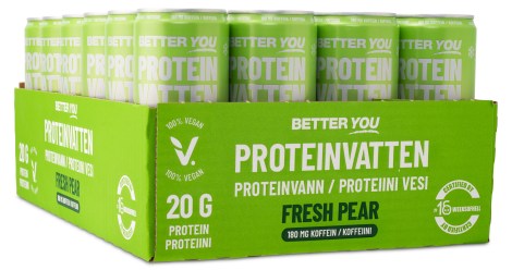 Pienoiskuva Better You Proteiinivesi Kofeiinilla,180 mg, Tuore pryn, 24 kpl