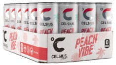 Pienoiskuva Celsius Energiajuoma, Peach Vibe kolsyrad, 1 kpl