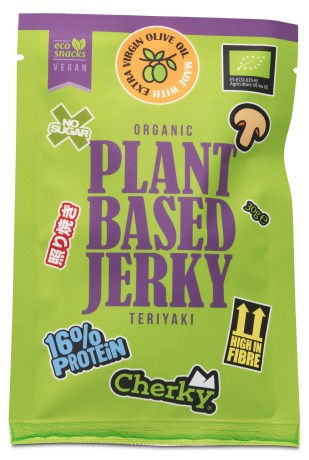 Pienoiskuva Cherky Foods Plantbased Jerky Eko, Teriyaki, 30 g