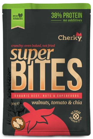Pienoiskuva Cherky Foods Super Bites Eco, Beef,Walnut,Tomato & Chia, 30 g