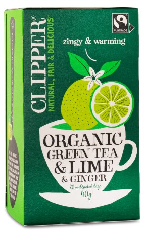 Clipper Green Tea Lime & Ginger EKO,  - Clipper