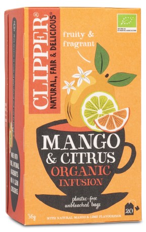 Pienoiskuva Clipper Tea Mango & Citrus Infusion, 20 pussia