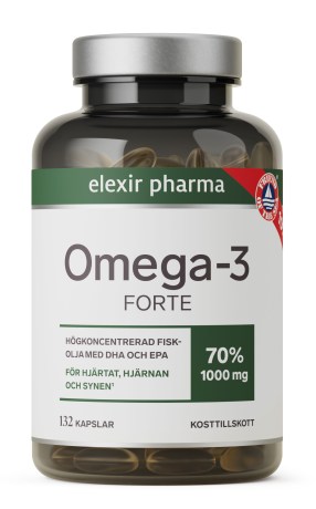 Pienoiskuva Elexir Pharma Omega-3 Forte, 132 kaps
