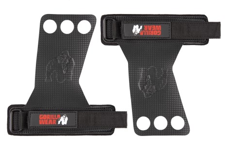 Gorilla Wear 3 Hole Carbon Lifting Grips,  - Gorilla Wear