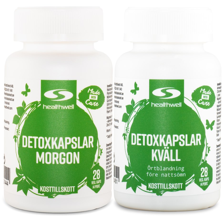 Healthwell  Aamu & Ilta  Detoxkapselit,  - Healthwell