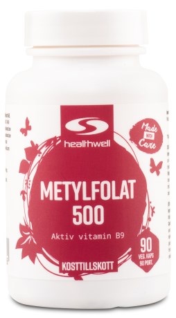 Healthwell Metyylifolaatti 500,  - Healthwell