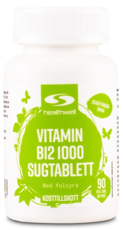 Healthwell B12-vitamiini 1000 imeskelytabletit ,  - Healthwell