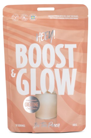 Pienoiskuva HEEY Boost & Glow, Creatine + Collagen, Ice Tea Peach, 300 g