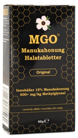 Pienoiskuva MGO Manukahunajaa sisltvt kurkkutabletit  600+, Orginal, 60 g