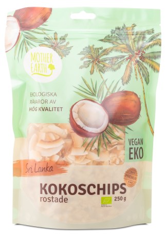 Pienoiskuva Mother Earth Paahdetut Kokoslastut Premium EKO, 250 g