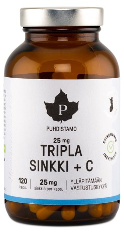 Puhdistamo Tripla Sinkki + C 25 mg,  - Puhdistamo