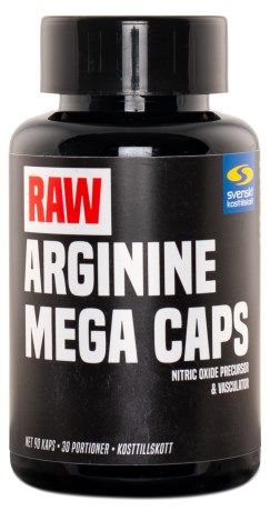 RAW Arginine Mega Caps,  - Svenskt Kosttillskott