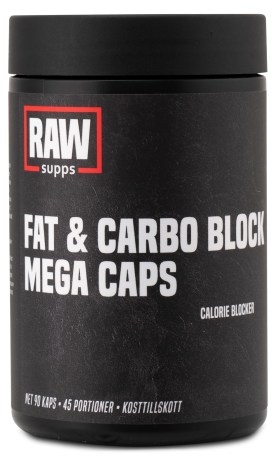 RAW Fat & Carbo Block Mega Caps,  - RAW SUPPS
