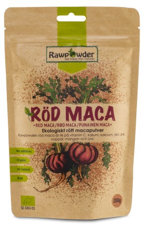 RawPowder Punaista Maca-jauhetta,  - RawPowder