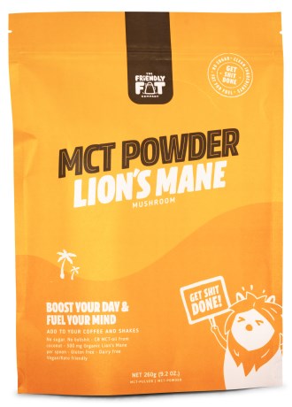 The Friendly Fat Company C8 MCT-Pulver + Lions Mane Mushroom,  - The Friendly Fat Company