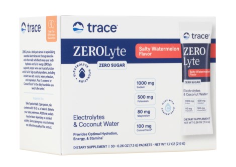 Trace Minerals ZEROlyte Electrolyte Drink Mix Salty,  - Trace Minerals Research